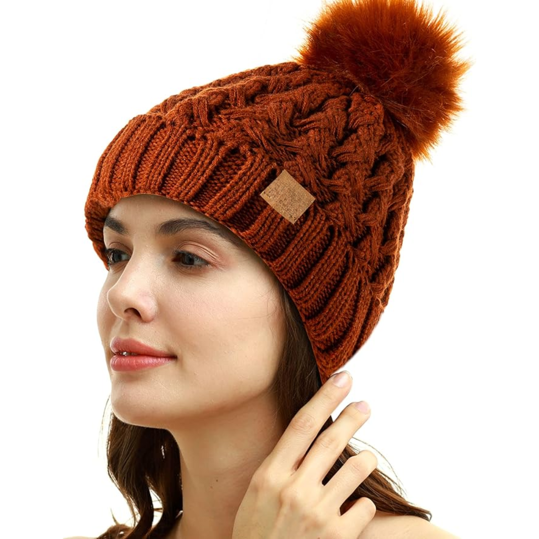 Ella – Comfy Winter Pom Beanie – Fashionable & Cozy