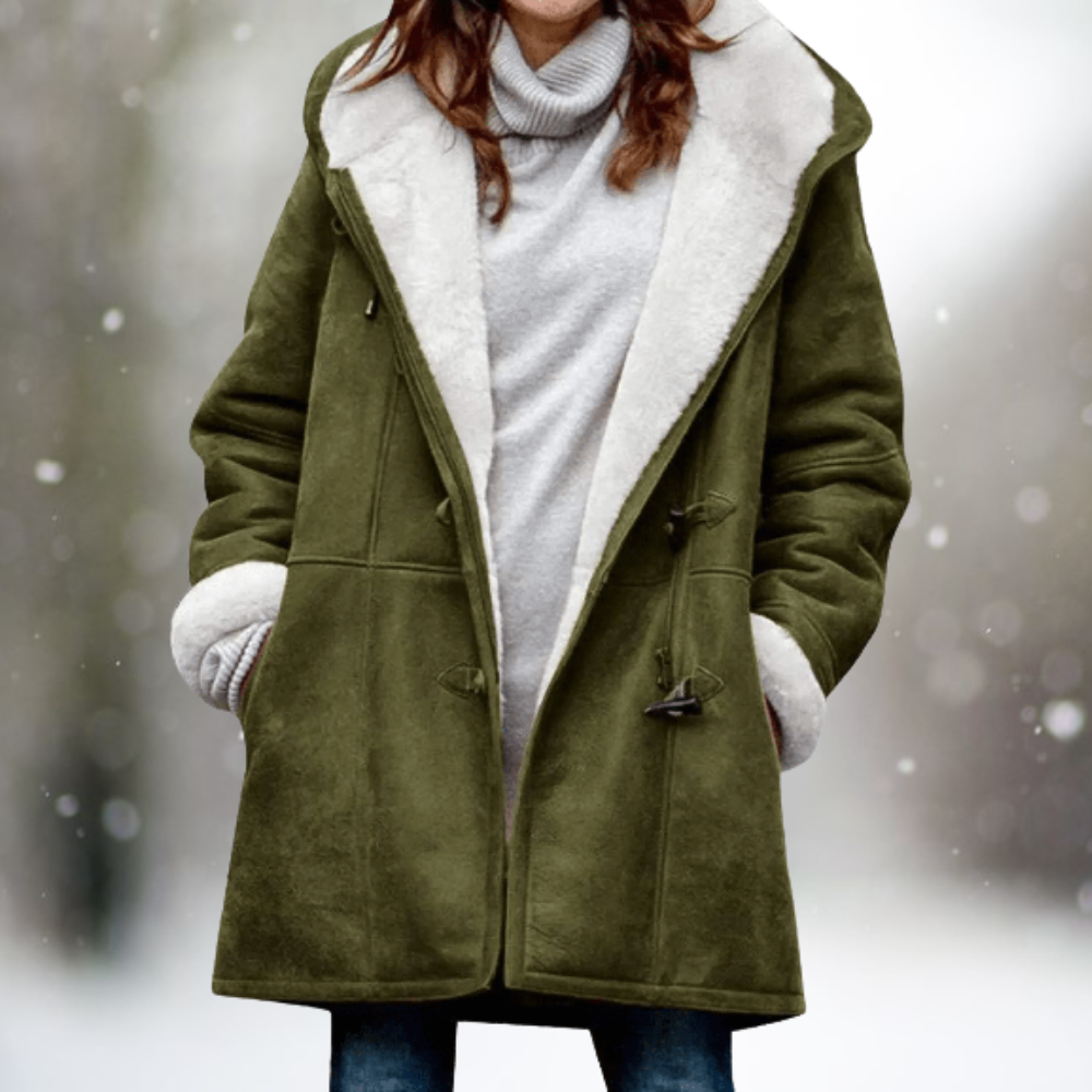 Faux Shearling Toggle Coat | Eiza