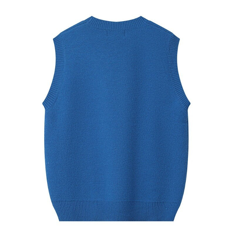 Women Evil Eyes Printed Intarsia Sweater Vest | Vane