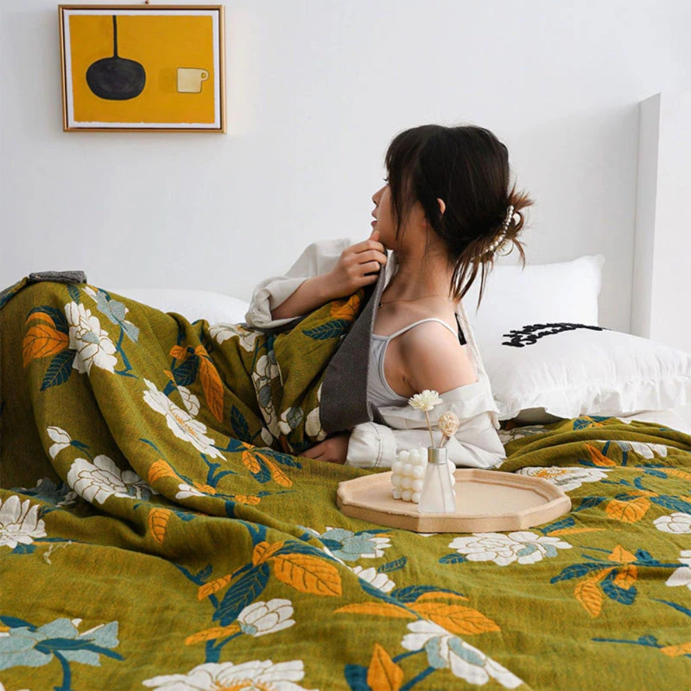 Sofa Cover Floral Cotton Reversible | Vintage Bloom 2