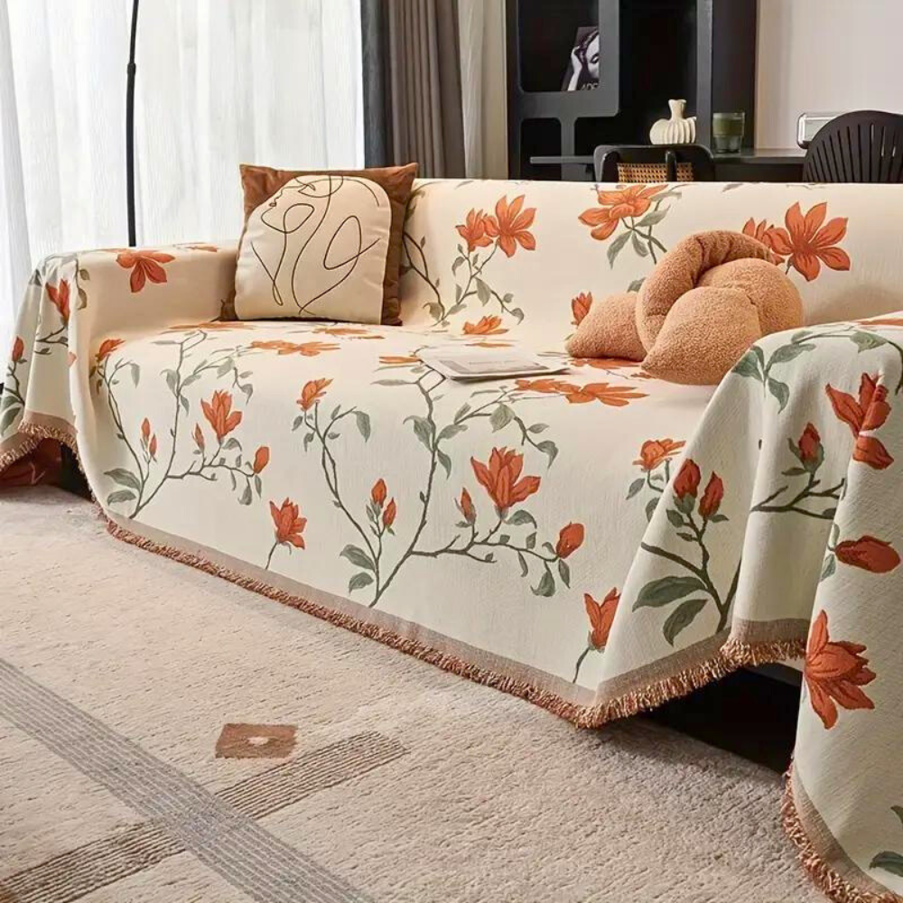 Sofa Cover Vintage Floral Chenille | Elegant Home Decor 1