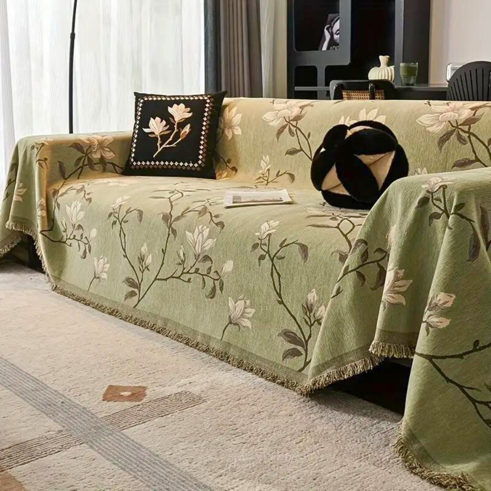 Sofa Cover Vintage Floral Chenille | Elegant Home Decor 2