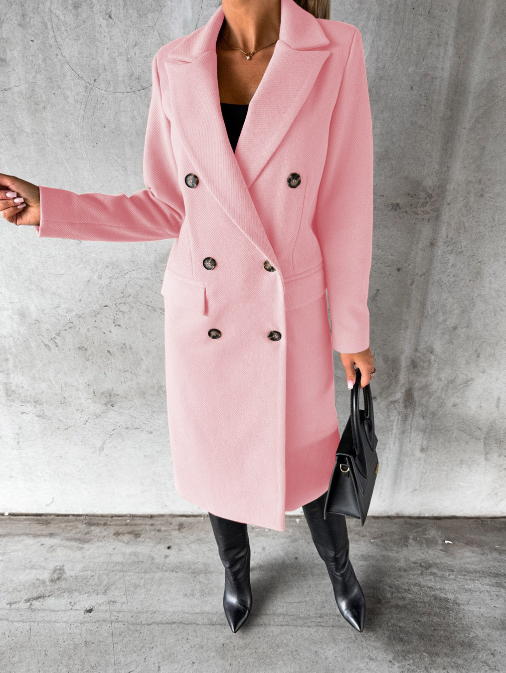 Women Elegant Double-Breasted Coat | Audrina