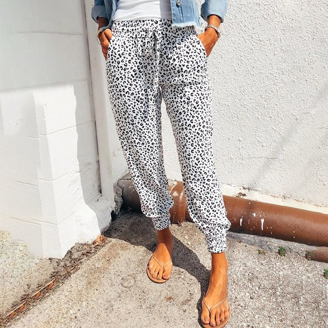 Talia | Comfy Leopard Print Trouser for Women