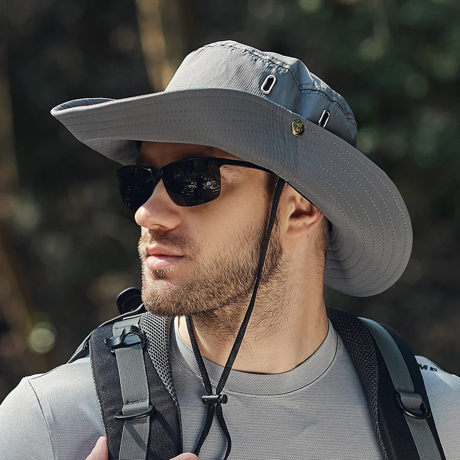Wide Brim Summer Bucket Hat for Men – Lightweight, Adjustable Sun Protection for Fishing and Outdoor Activities 1