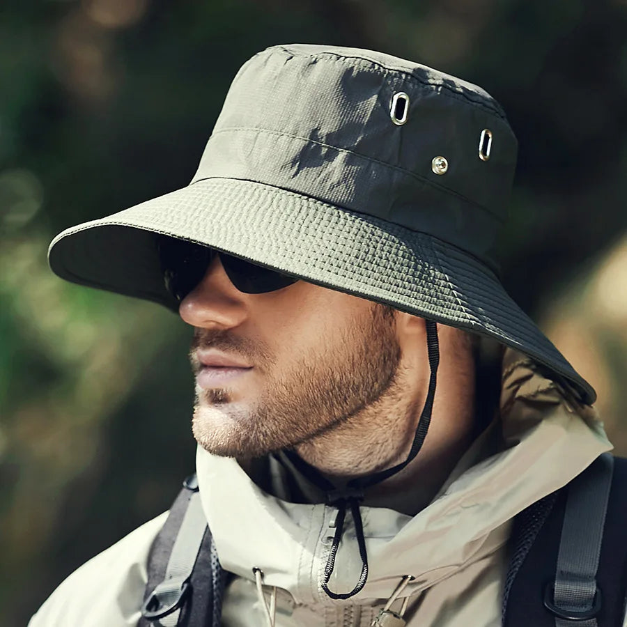 Wide Brim Summer Bucket Hat for Men – Lightweight, Adjustable Sun Protection for Fishing and Outdoor Activities 4