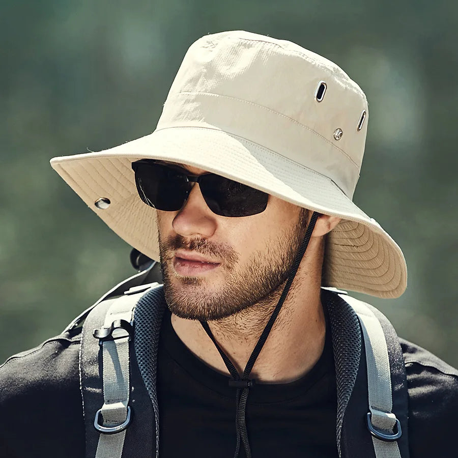Wide Brim Summer Bucket Hat for Men – Lightweight, Adjustable Sun Protection for Fishing and Outdoor Activities 6