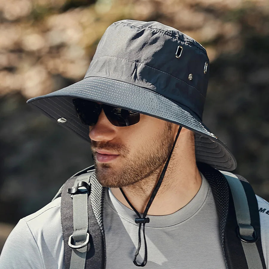Wide Brim Summer Bucket Hat for Men – Lightweight, Adjustable Sun Protection for Fishing and Outdoor Activities 8