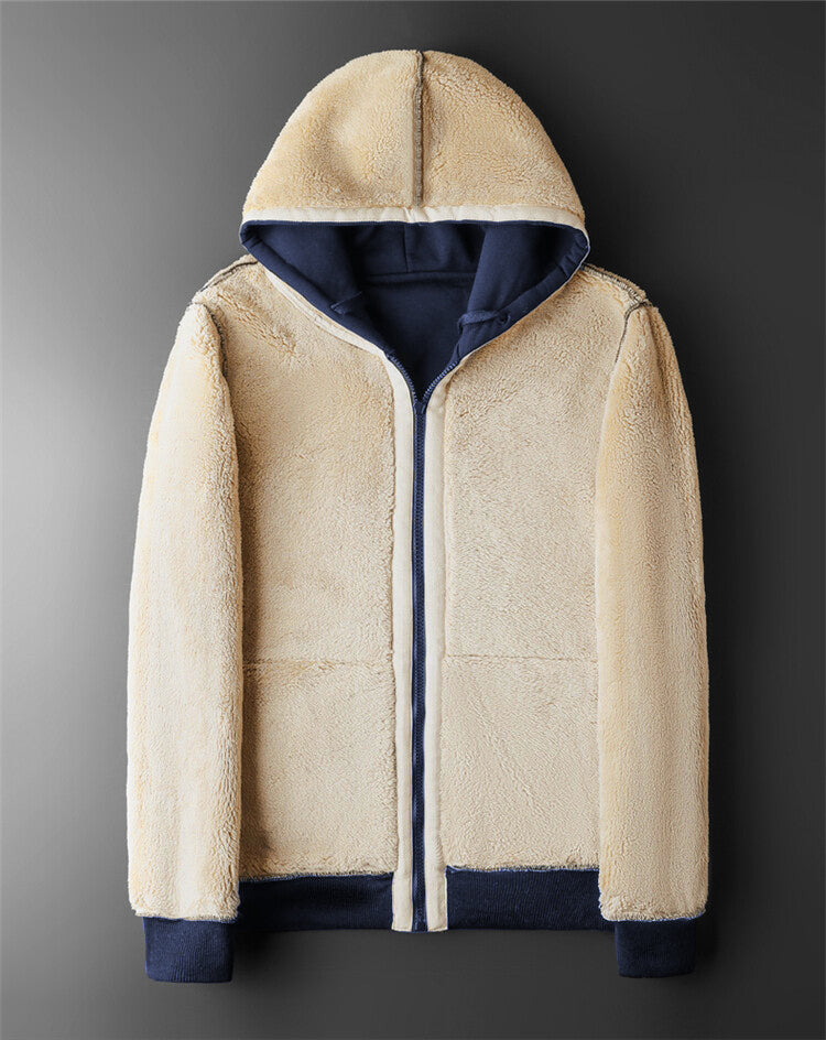 Men Sherpa-Lined Zip Hoodie | Jackson