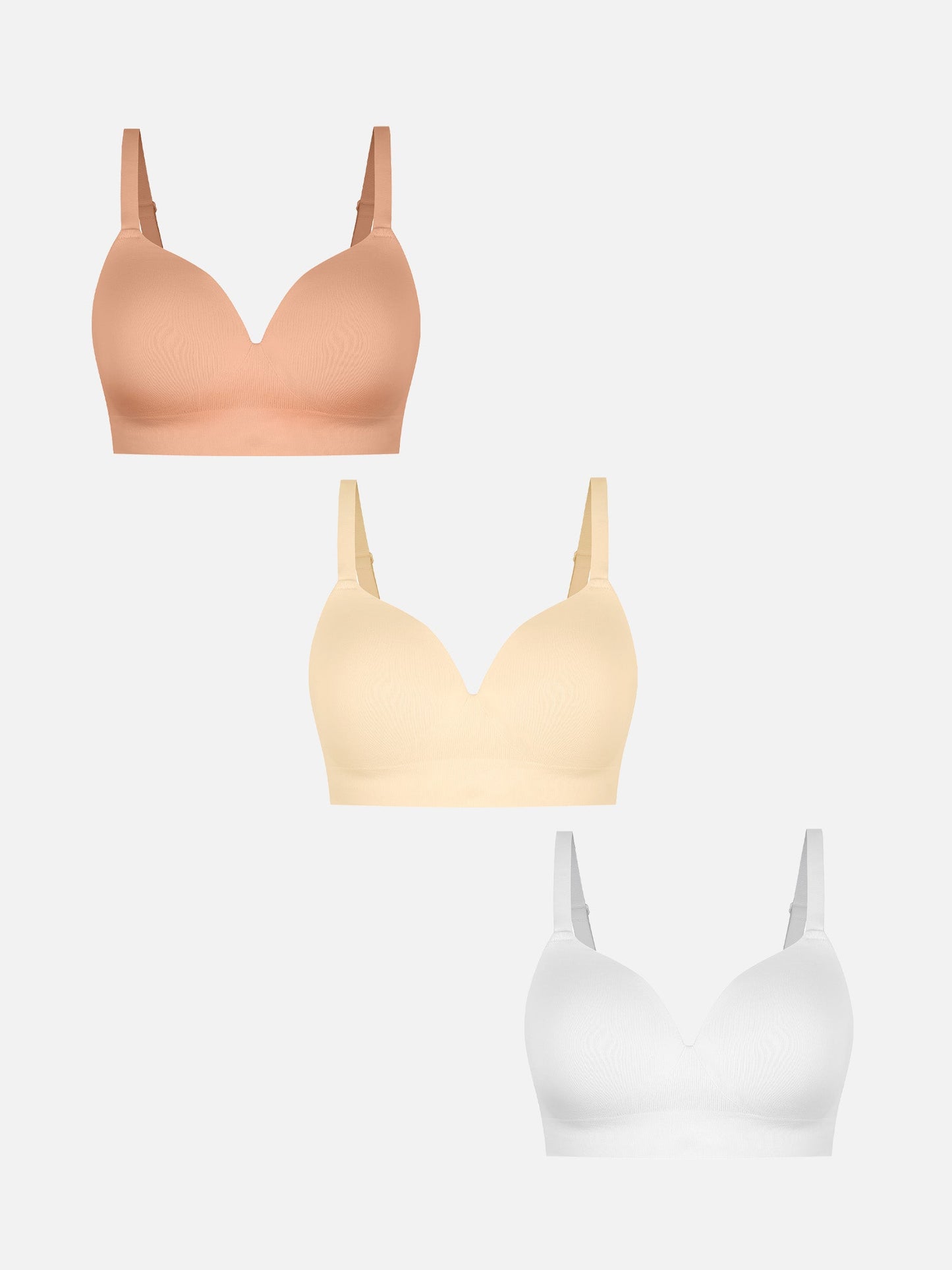 Seamless Wireless Push-Up Bra with Convertible Straps