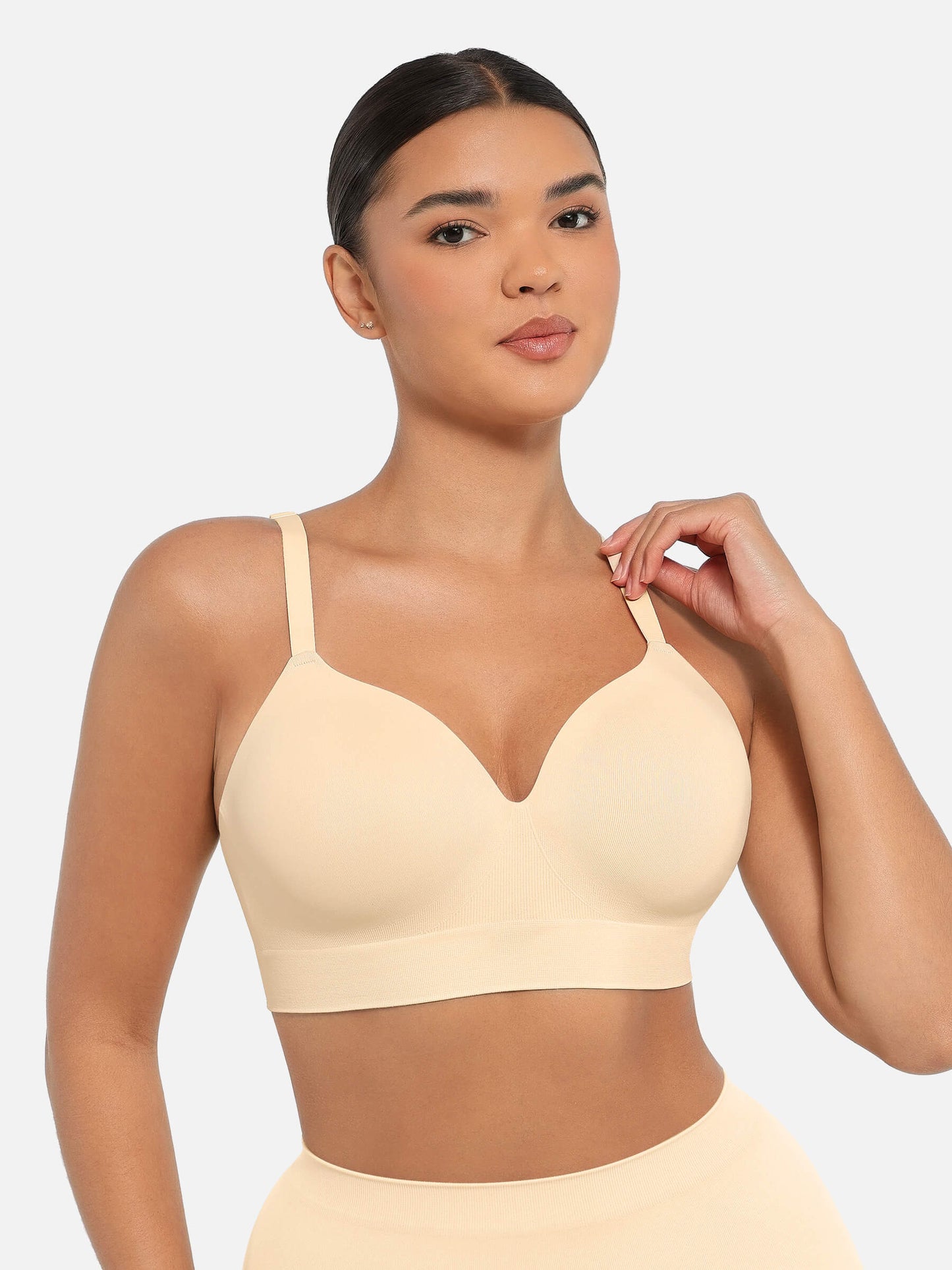 Seamless Wireless Push-Up Bra with Convertible Straps