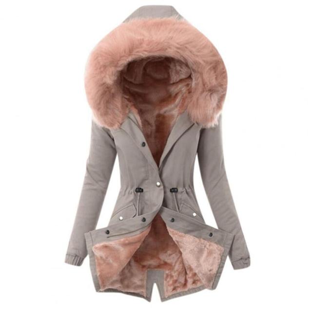 Women Faux Fur-Lined Hooded Coat | Zafira