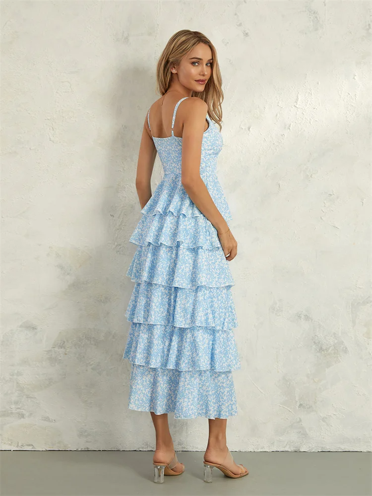 Women Ruffled Tiered Midi Dress | Ursula