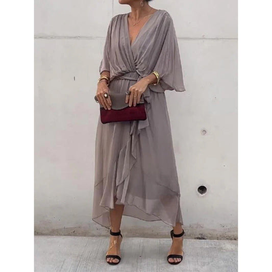 Women Midi Dress Chiffon | Elegant Rosafah 0