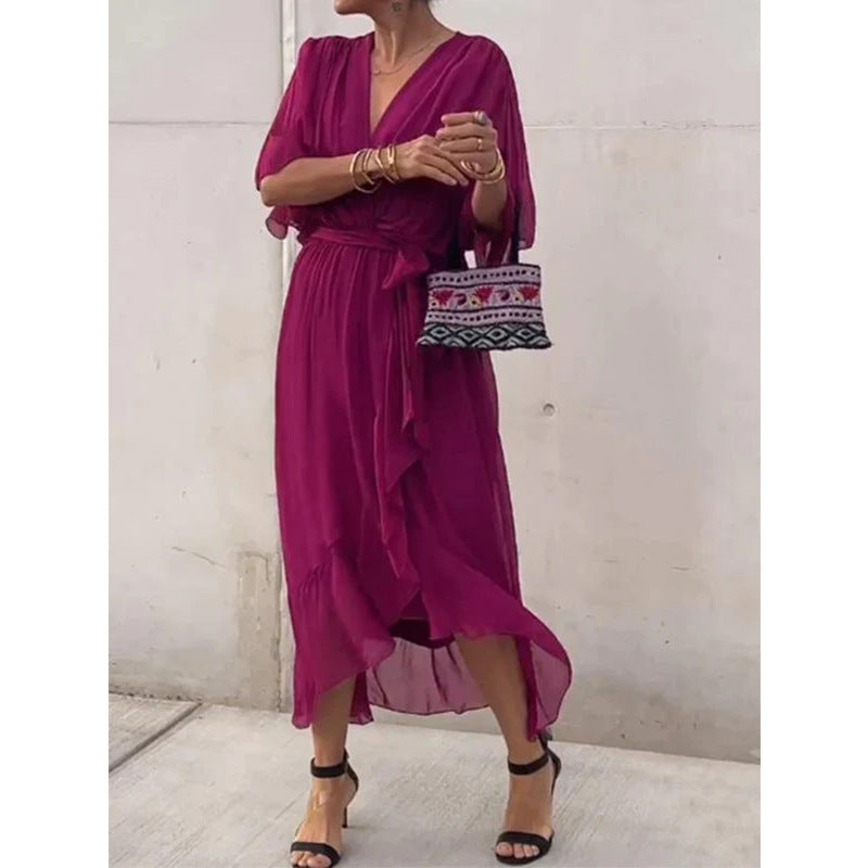 Women Midi Dress Chiffon | Elegant Rosafah 2