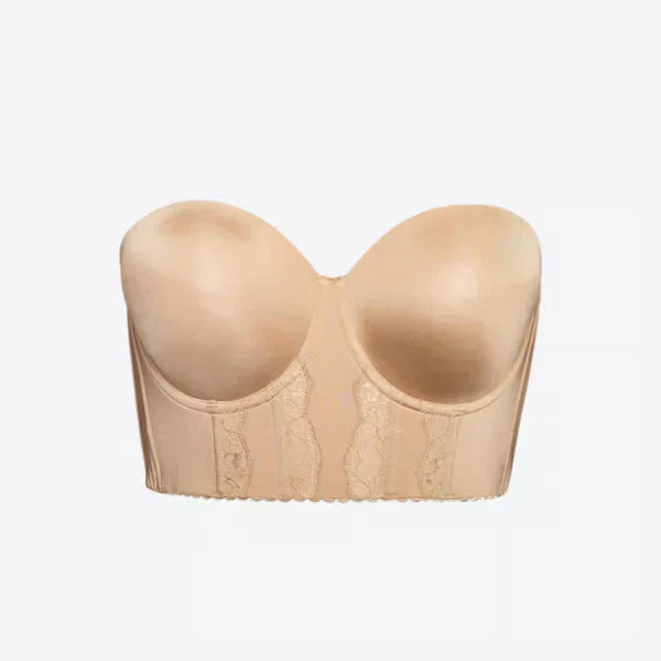 Low Back Strapless Bra with Adjustable Support