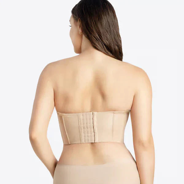 Low Back Strapless Bra with Adjustable Support