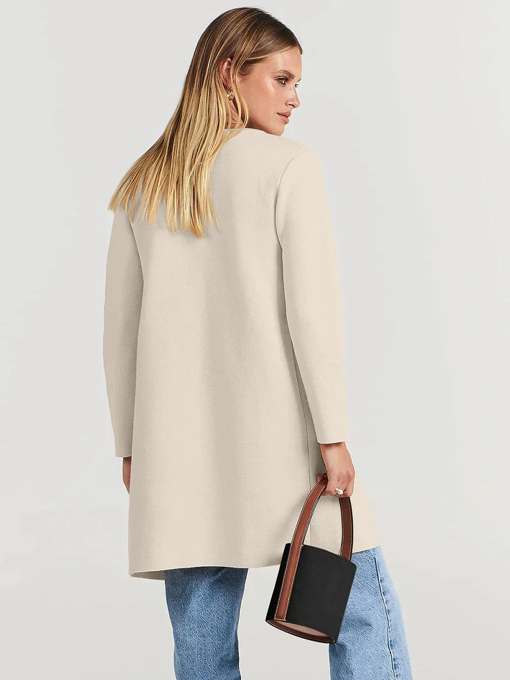 Women Belted Wool-Blend Long Cardigan | Arabella
