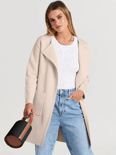 Women Belted Wool-Blend Long Cardigan | Arabella