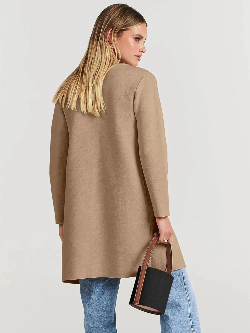 Women Belted Wool-Blend Long Cardigan | Arabella