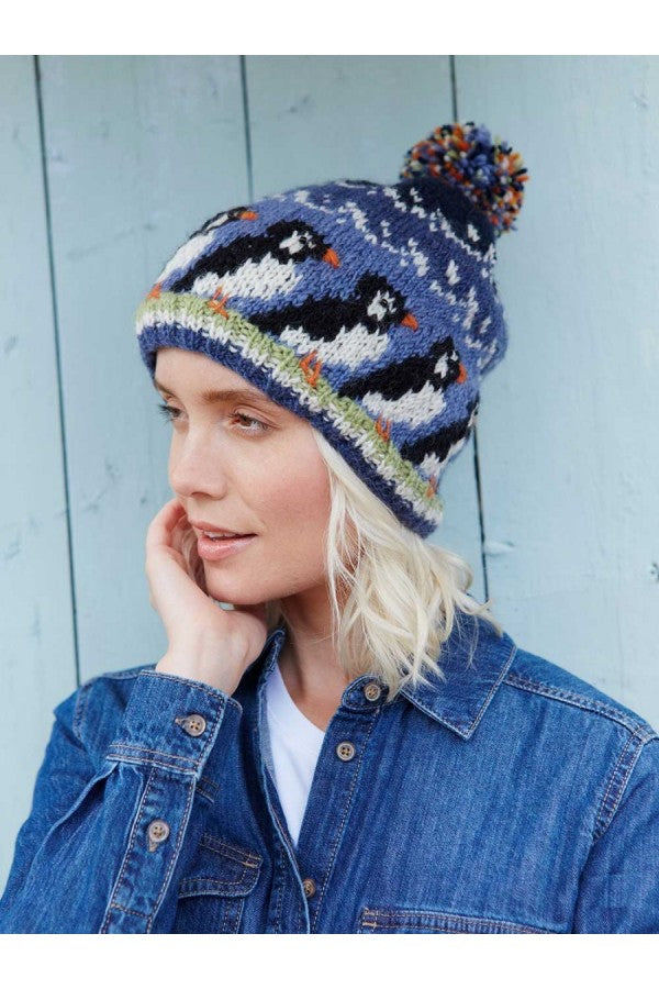 Ethel – Knitted Puffin Beanie – Cute & Trendy