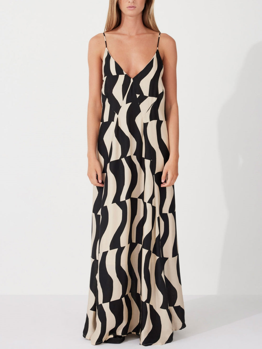 Variant image for Women Maxi Dress Black Polyester | Veron-1