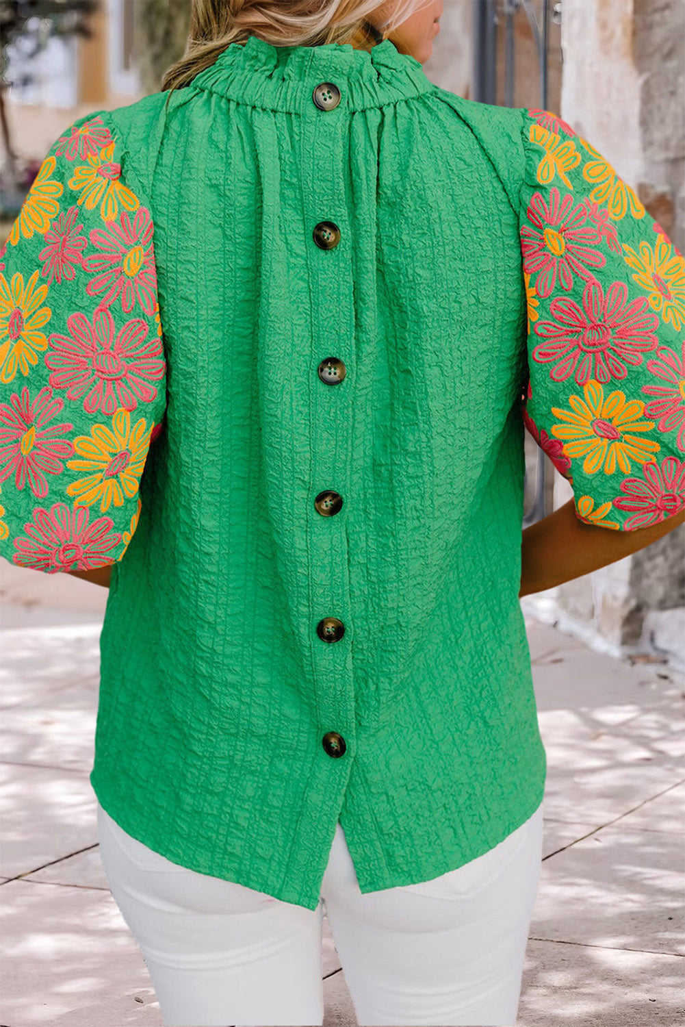 Women Embroidered Puff Sleeve Top | Arlisse