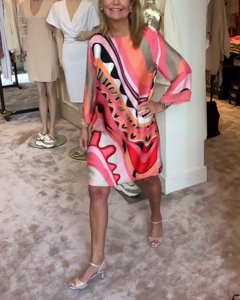 Women Abstract Print Dress | Leona