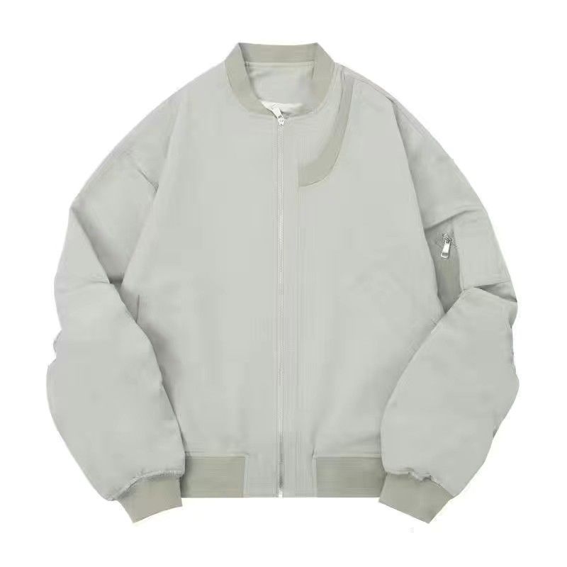 Men Minimalist Zip-Up Bomber Jacket | Paul