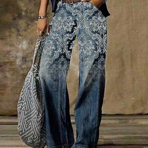 Women Bootcut Jeans Blue Polyester | Artistic Flair-2