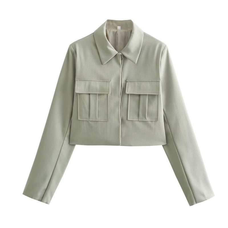 Women Cropped Utility Jacket | Denise