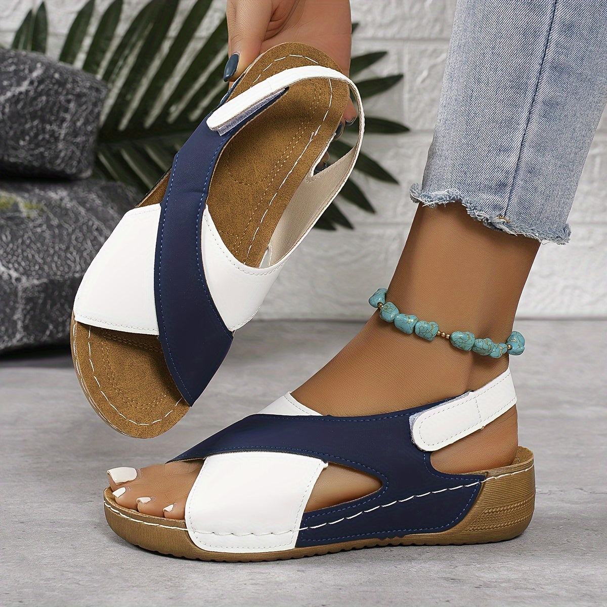 Women Orthopaedic Sandals Black Vegan Leather | Ayanna-3