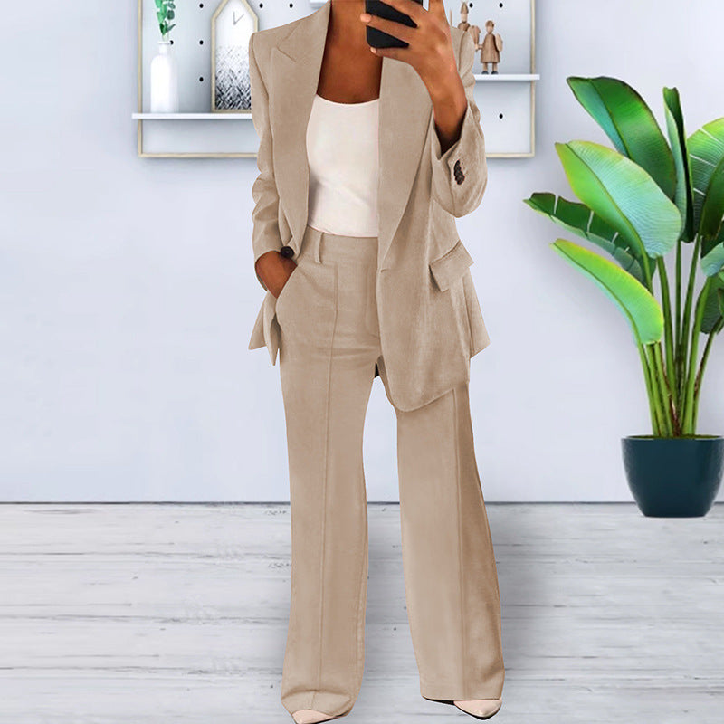 Women Elegant Wide-Leg Pantsuit | Nadira
