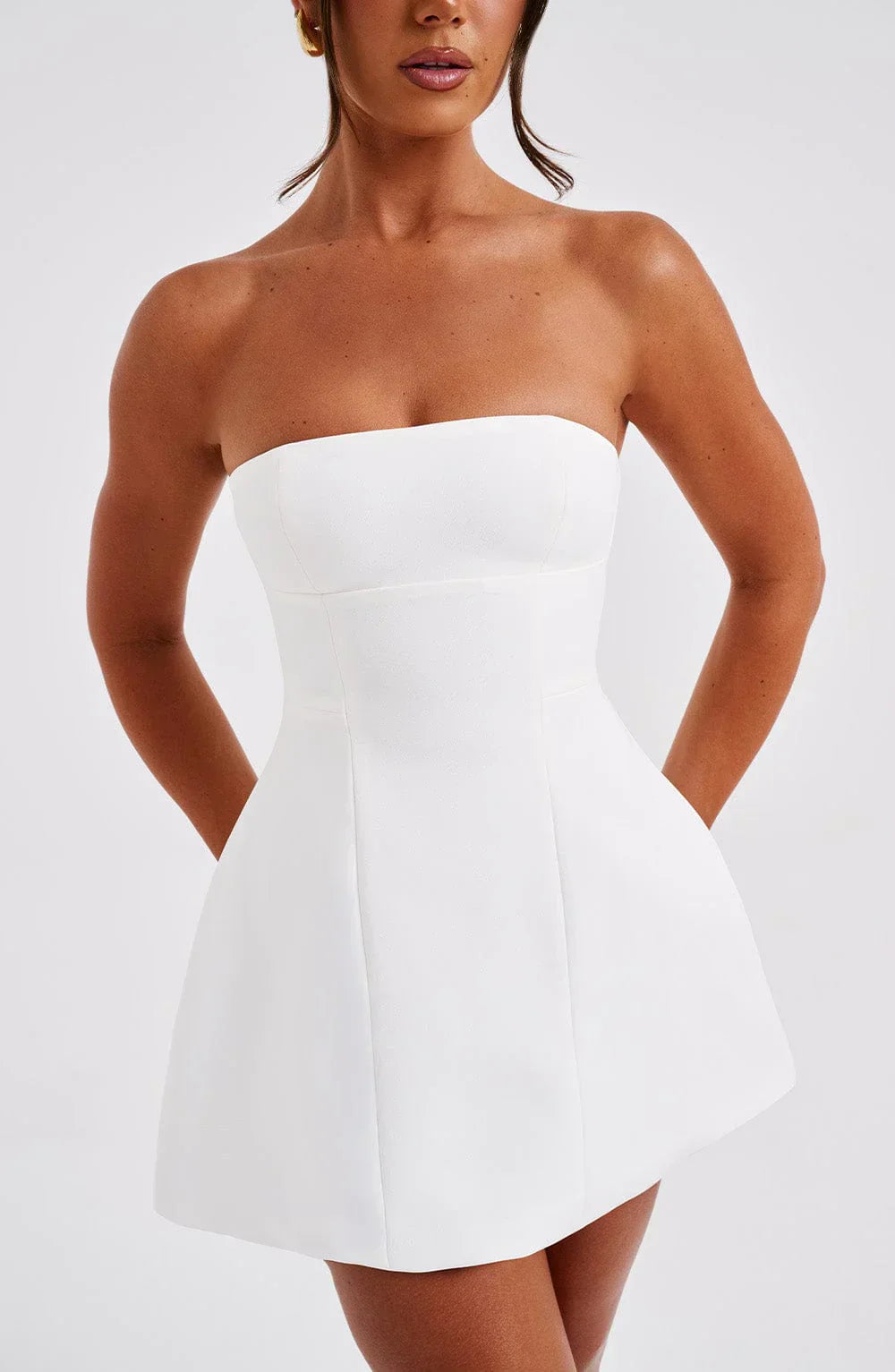 Women Strapless A-Line Mini Dress | Dinah