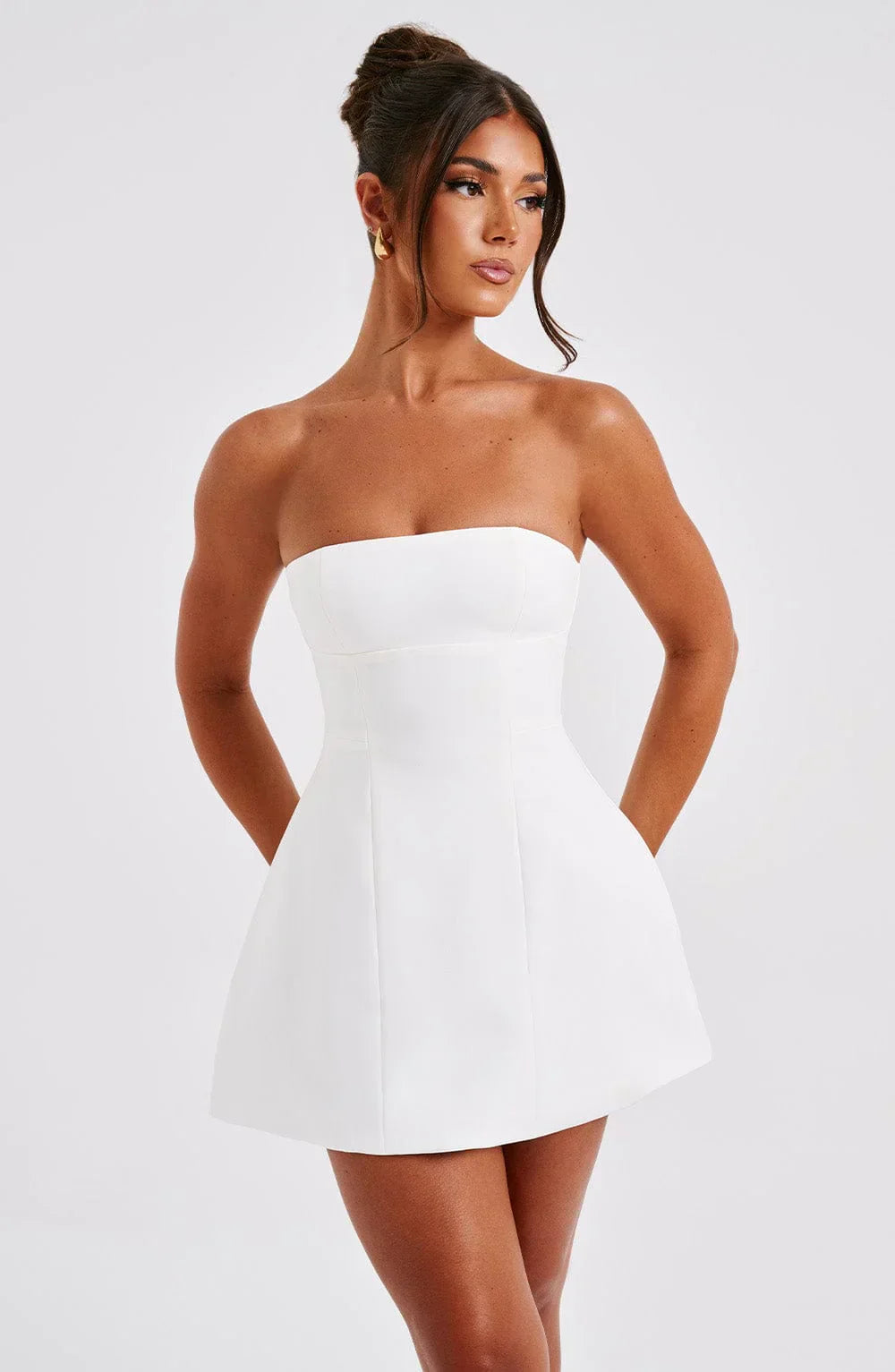 Women Strapless A-Line Mini Dress | Dinah