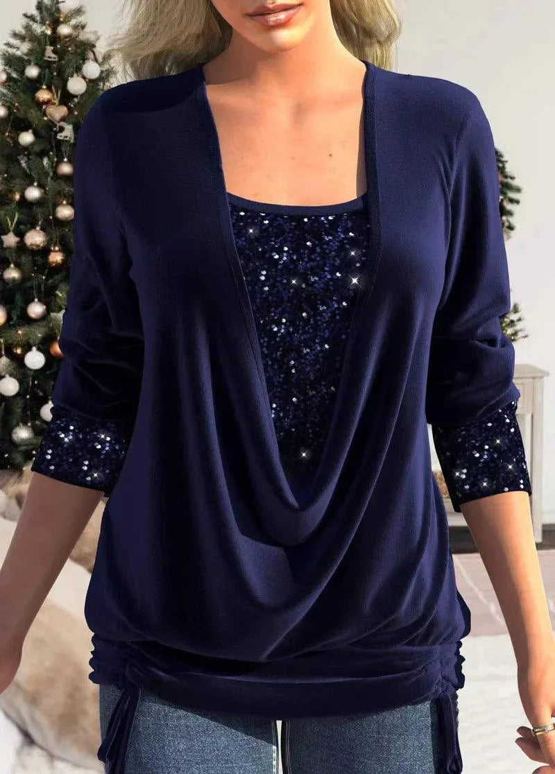 Sparkling Layered Blouse | Evangeline