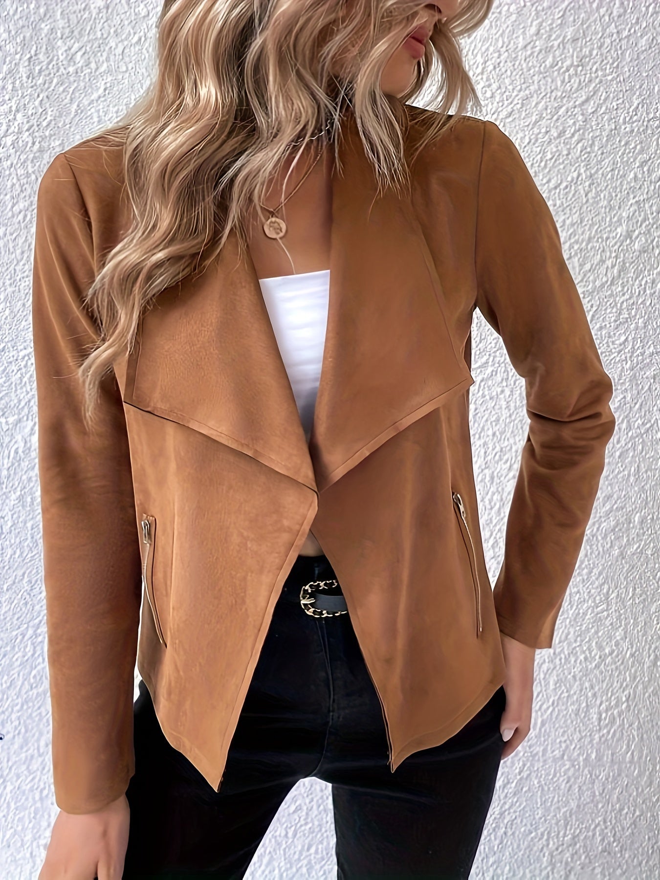 Women Chic Asymmetrical Zip Jacket | Cressilda