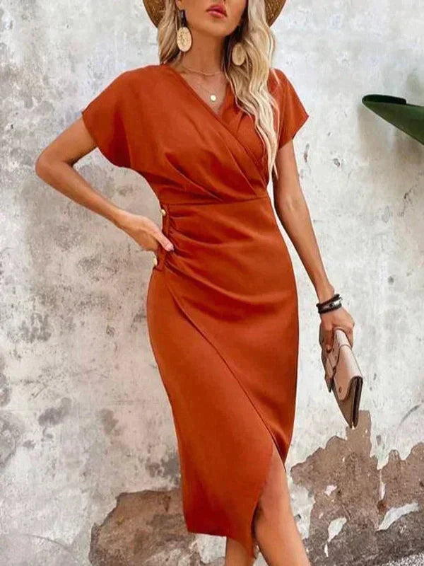 Women Elegant Party Dress with Front Slit | Emma