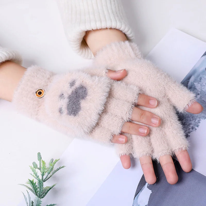 Harriet - Flip Mink Mittens for Women - Soft & Convertible