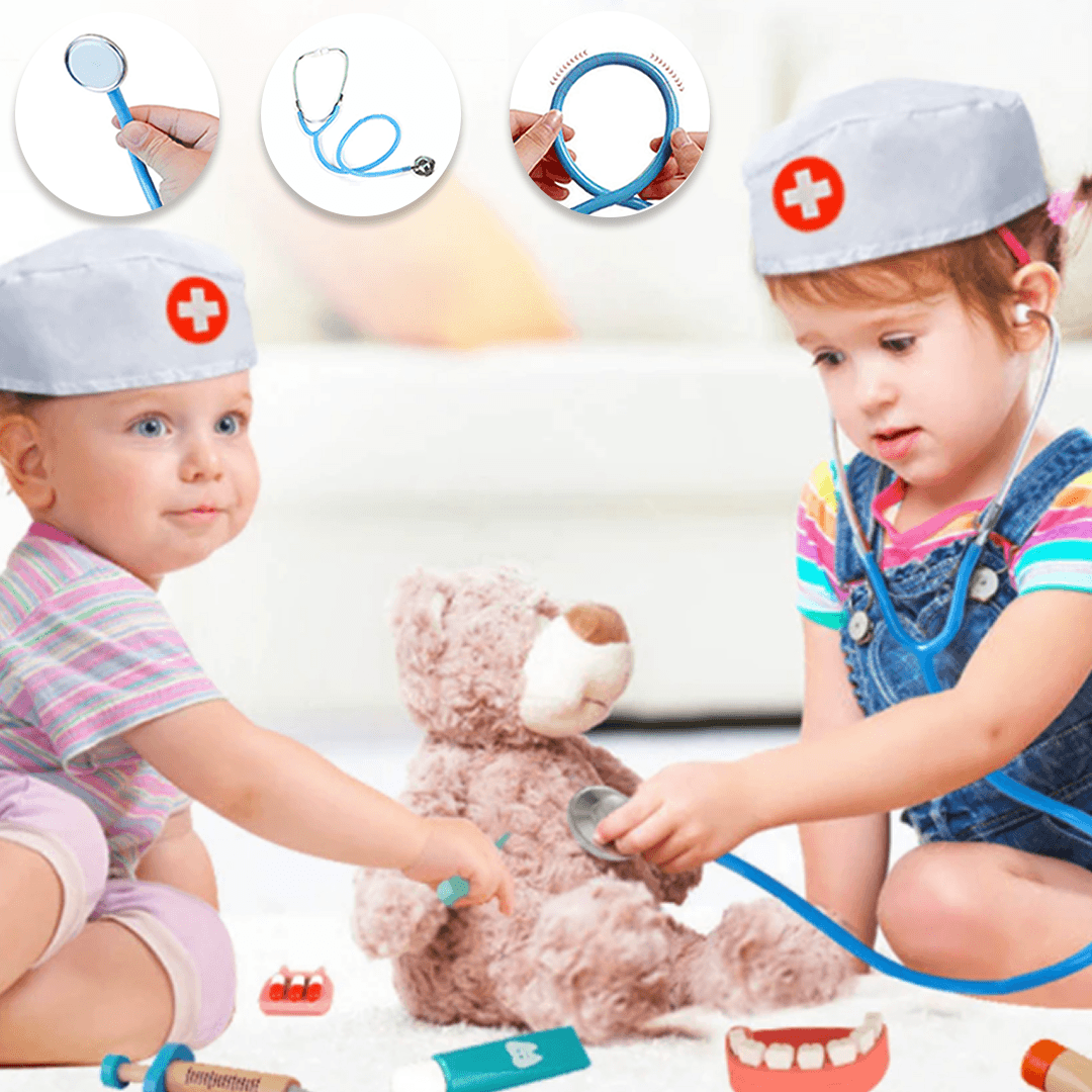 Kids Doctor Kit Educational Toy Set Wood Non-Toxic | Montessori-4