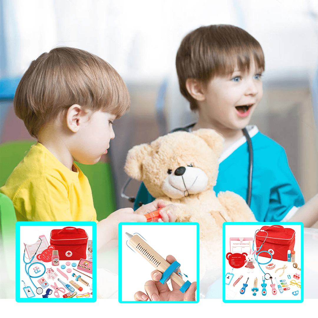 Kids Doctor Kit Educational Toy Set Wood Non-Toxic | Montessori-3
