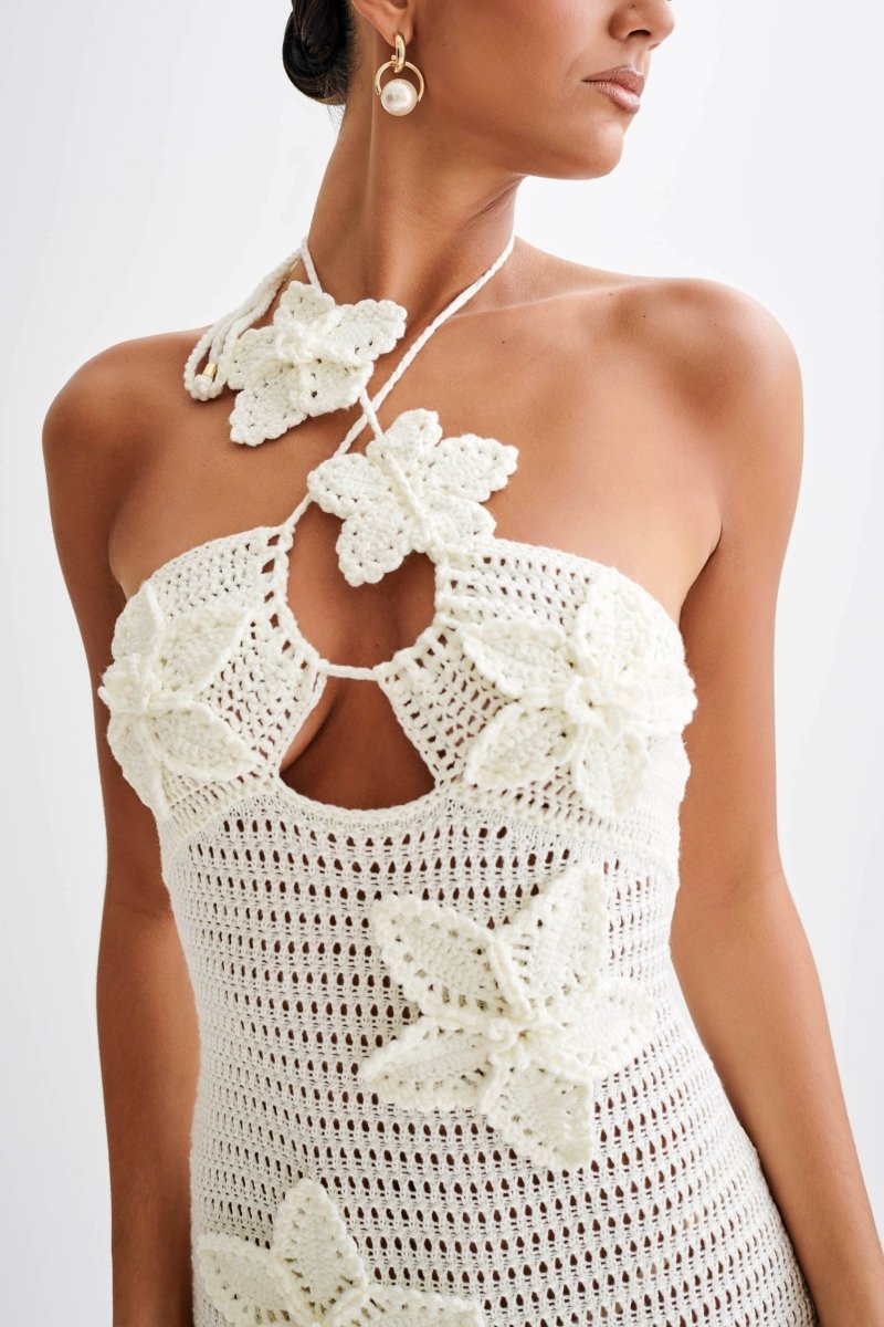 Women Crochet Floral Maxi Dress | Alice