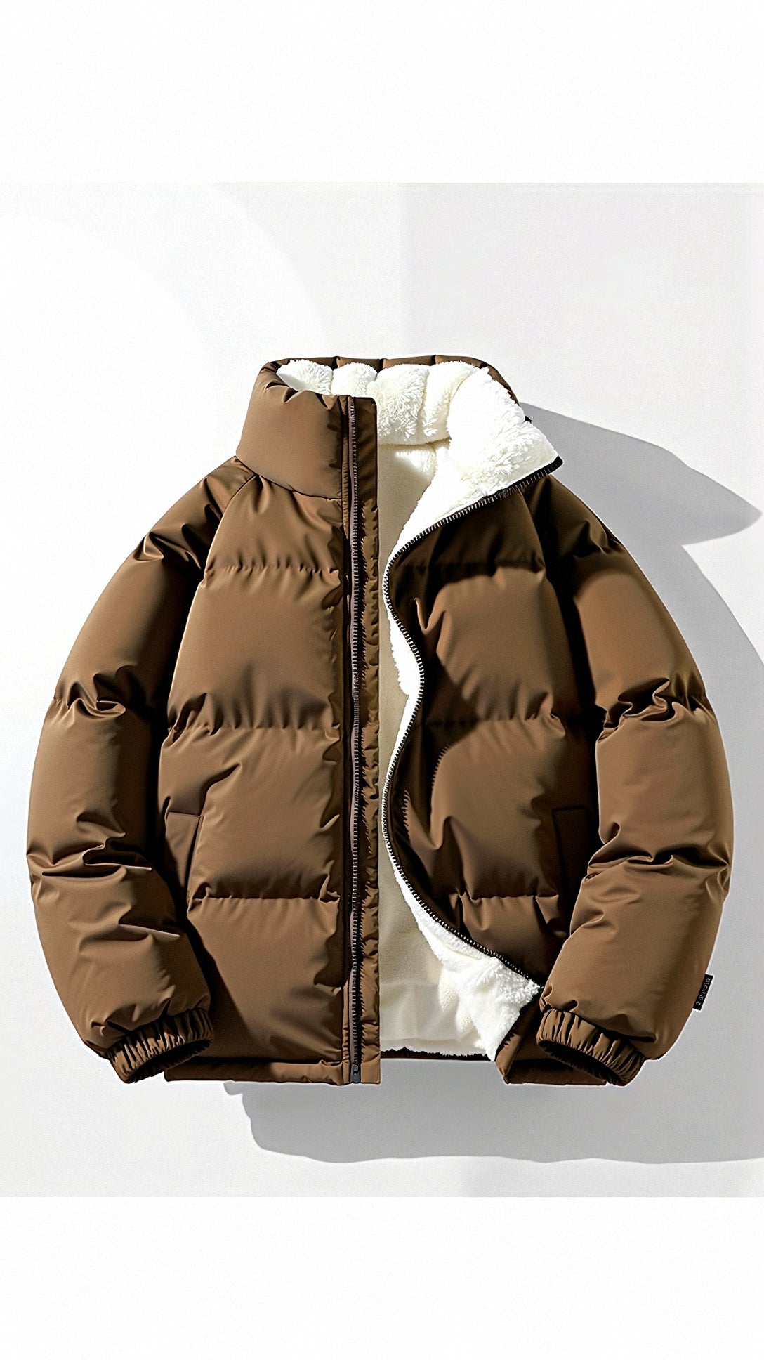 Men Insulated Sherpa-Lined Puffer Jacket | Cyrusteem