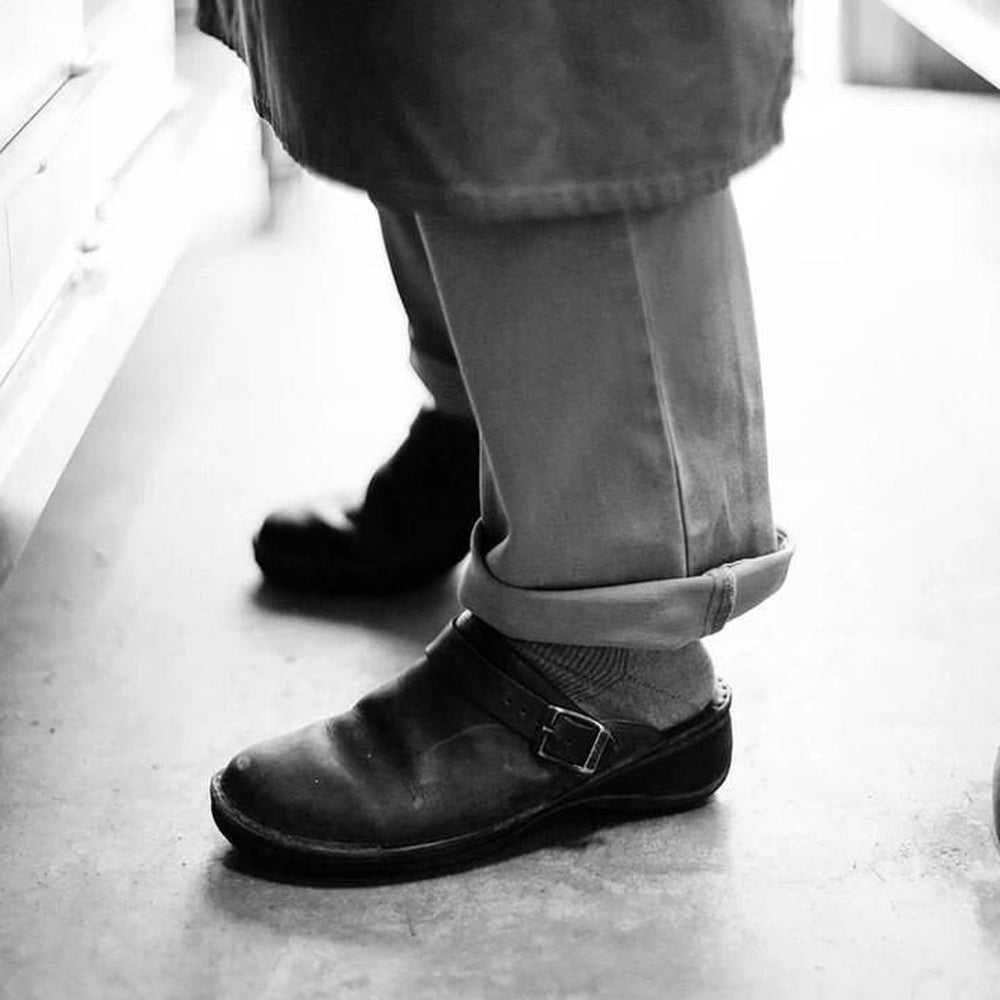 Men Classic Leather Slip-On Clogs | Cardo