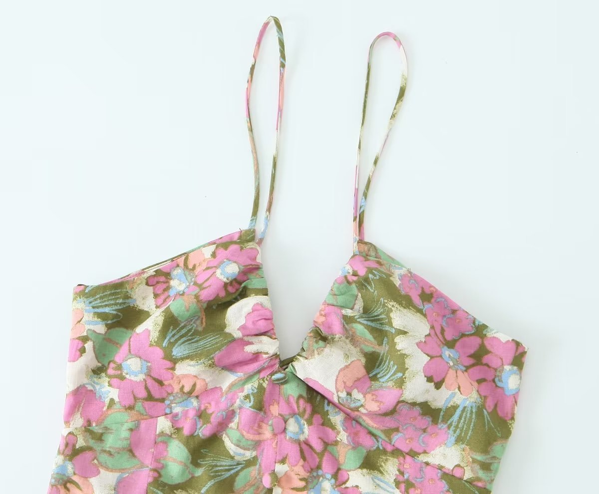 Women Slim Floral Midi Dress | Trinity