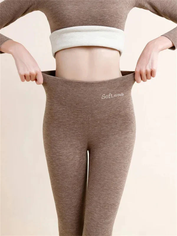 Women Leggings Black Fleece Lined | Erica-2