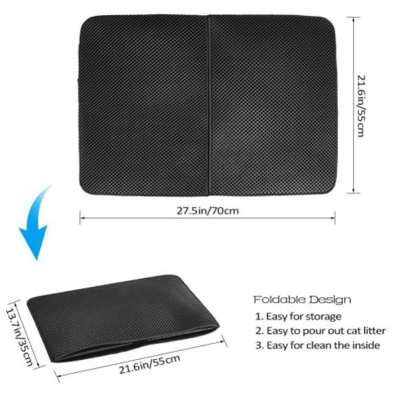 Cat Litter Mat Foldable Waterproof | Kitty Comfort-6