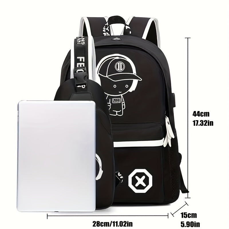 Men Luminous Backpack Set | Kurt