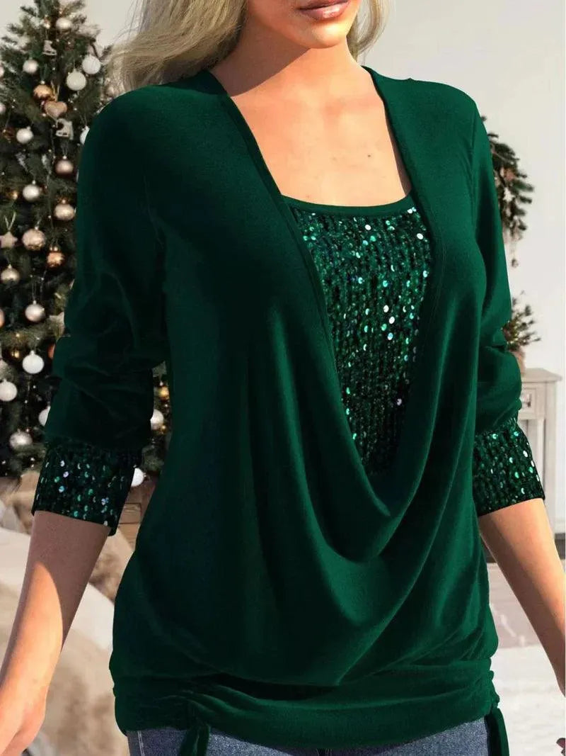 Sparkling Layered Blouse | Evangeline