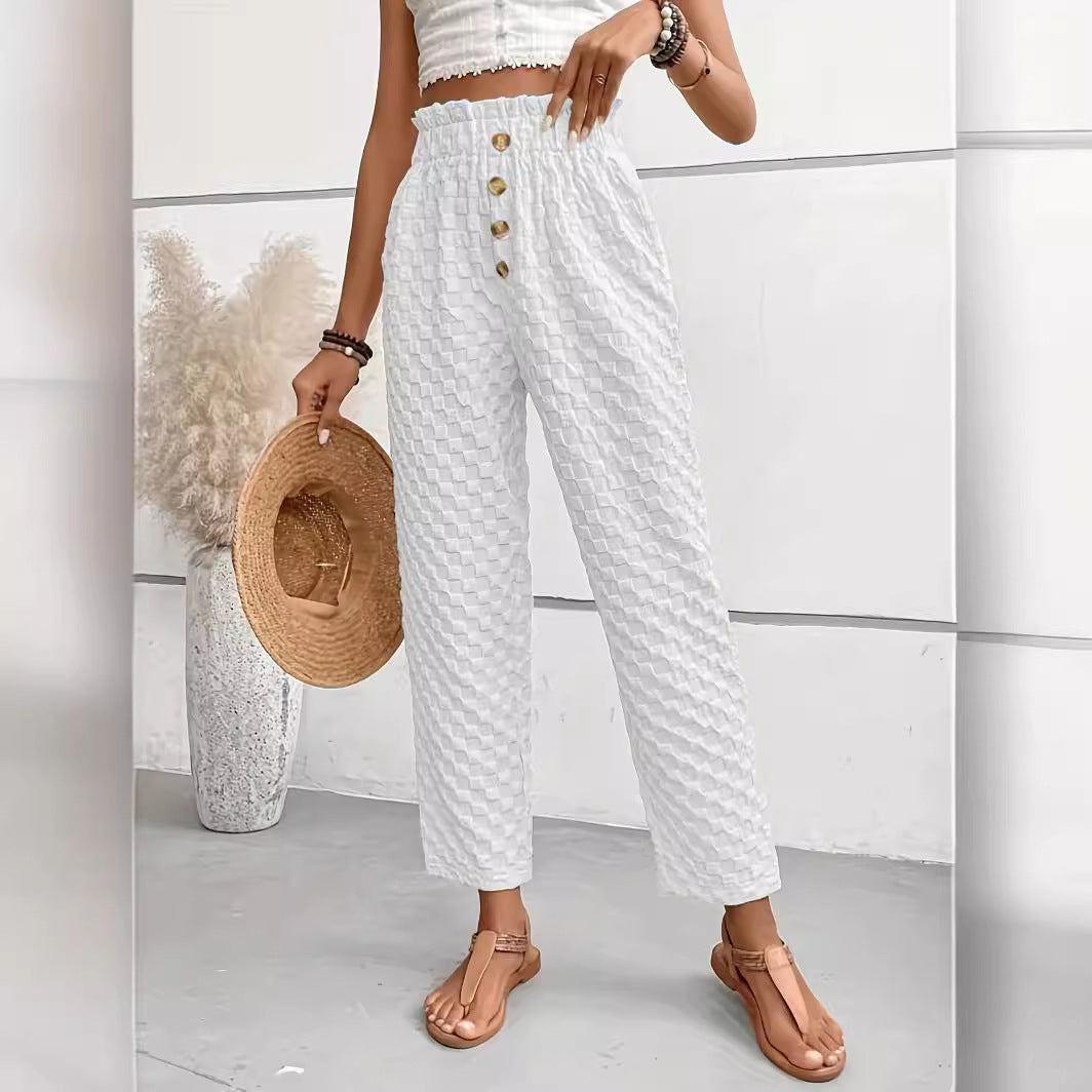 Women Trousers Apricot Polyester | Urban Chic-4